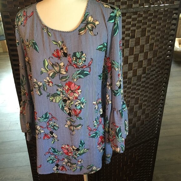 Tacera Tops - Tacera Bell Sleeve Blouse